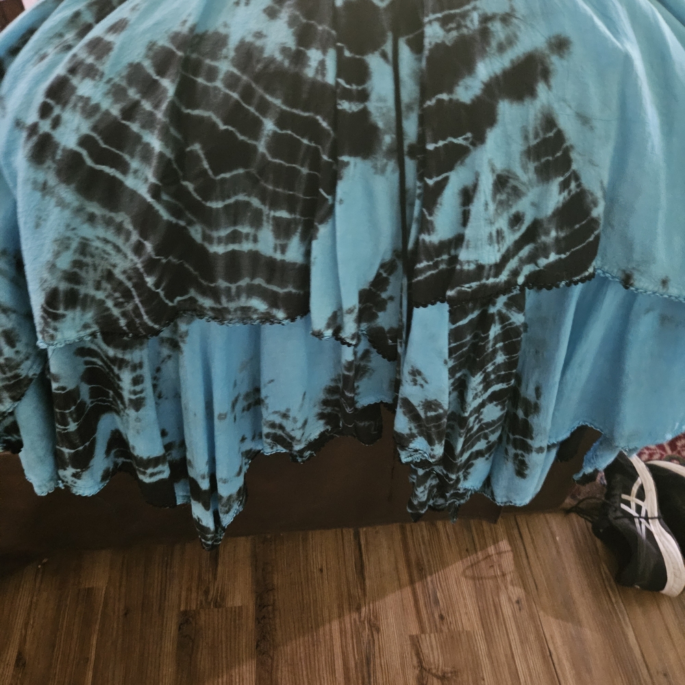 Advance Apparels Blue and Black Tie-Dye Maxi Dress - Picture 5 of 10